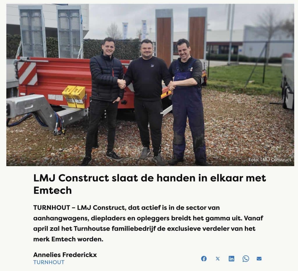 LMJ Construct slaat de handen in elkaar met Emtech