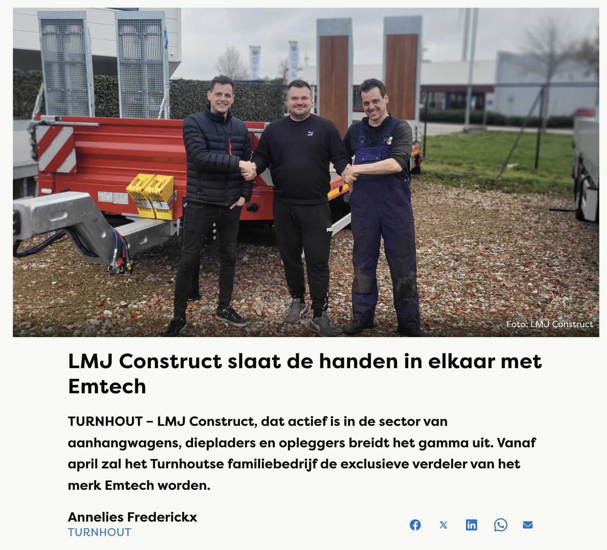 LMJ Construct s'associe à Emtech