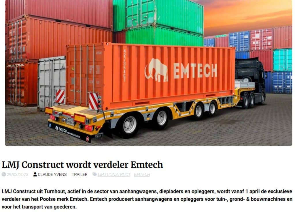 LMJ Construct wordt verdeler Emtech