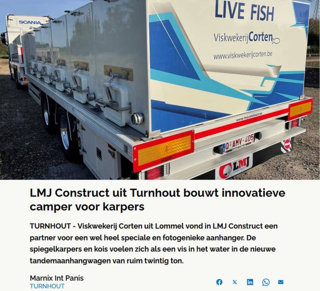 LMJ bouwt innovatieve camper voor karpers