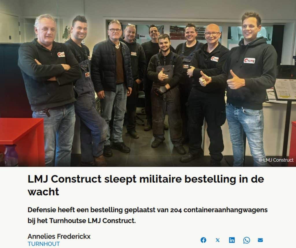 LMJ sleept militaire bestelling in de wacht