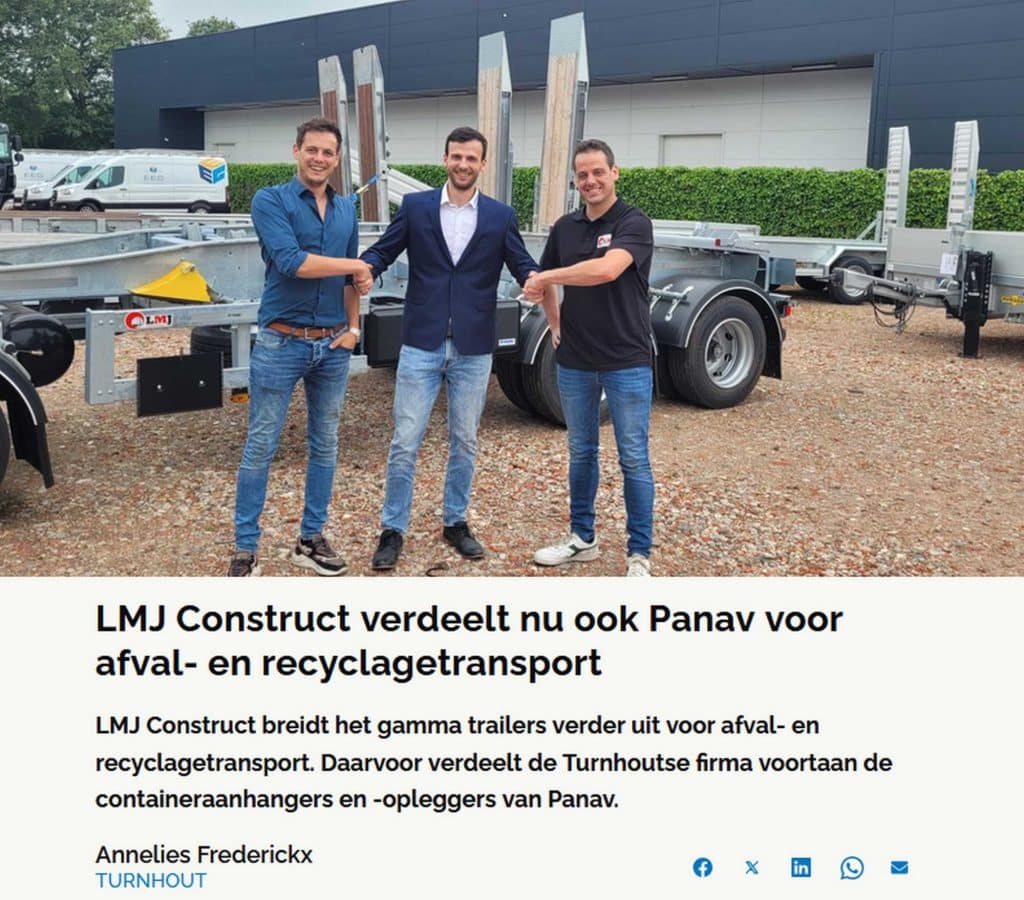 LMJ verdeelt nu ook Panav voor afval- en recyclagetransport
