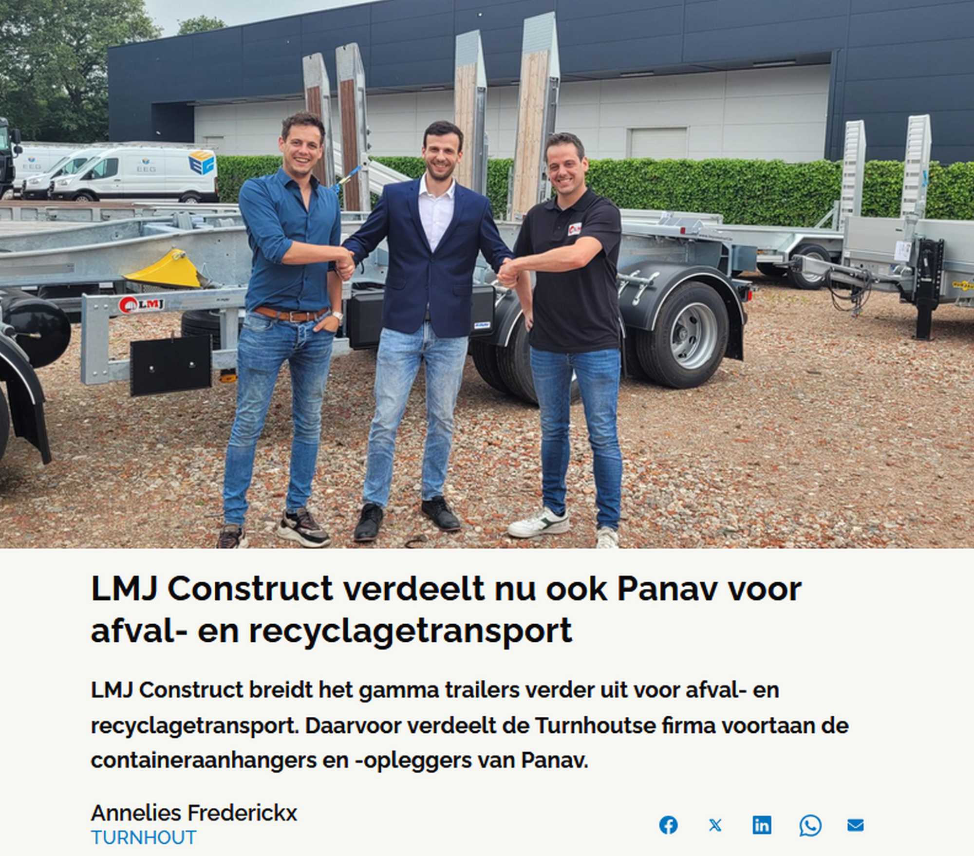 LMJ distribue désormais également les produits Panav destinés au transport des déchets et des matériaux recyclables