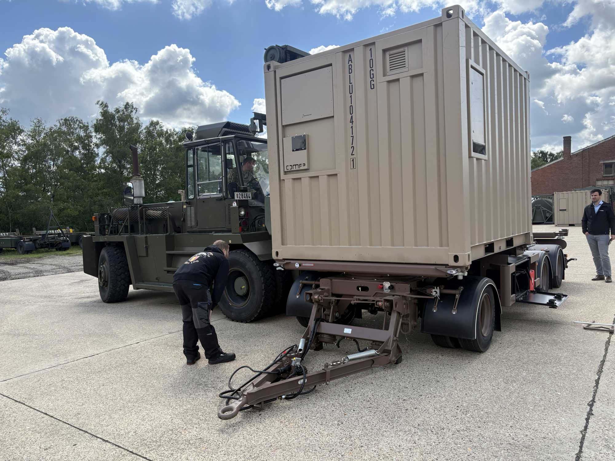 10ft Container Panav Containeraanhangwagen Defensie