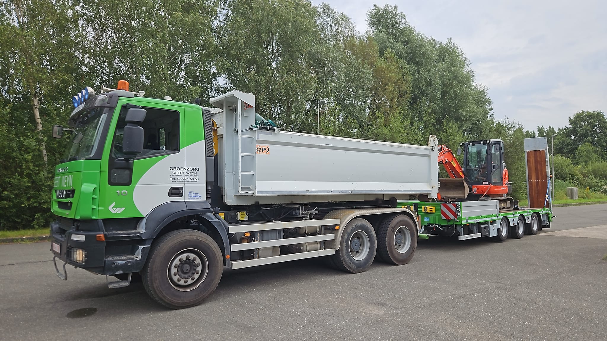 Emtech 3 Assige Tridem Dieplader Voor Machinetransport Groenzorg Geert Weyn