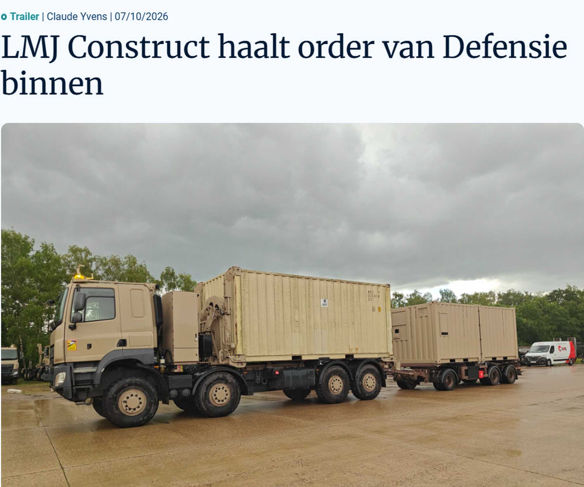 Lmj Construct Haalt Order Van Defensie Binnen